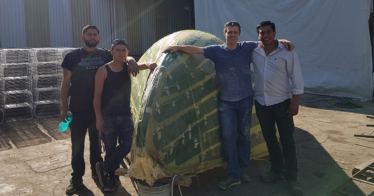 Our dedicated team in mexico in front of some CCell-Wave Paddles they have constructed.